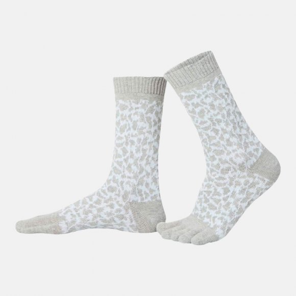 BÄR Zehensocken Leopard - Weiß / Grau BÄR Zehensocken Leopard - Weiß / Grau