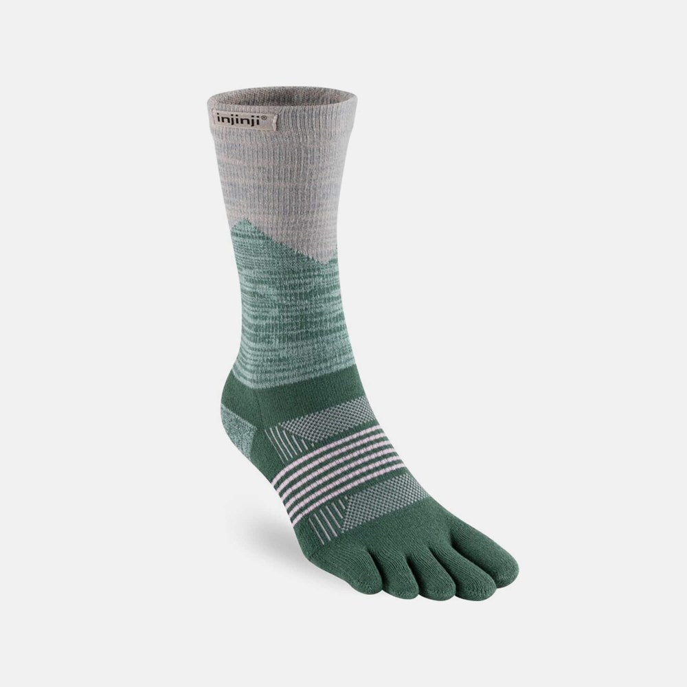 BÄR injinji Trail Zehensocken - Grün / Grau