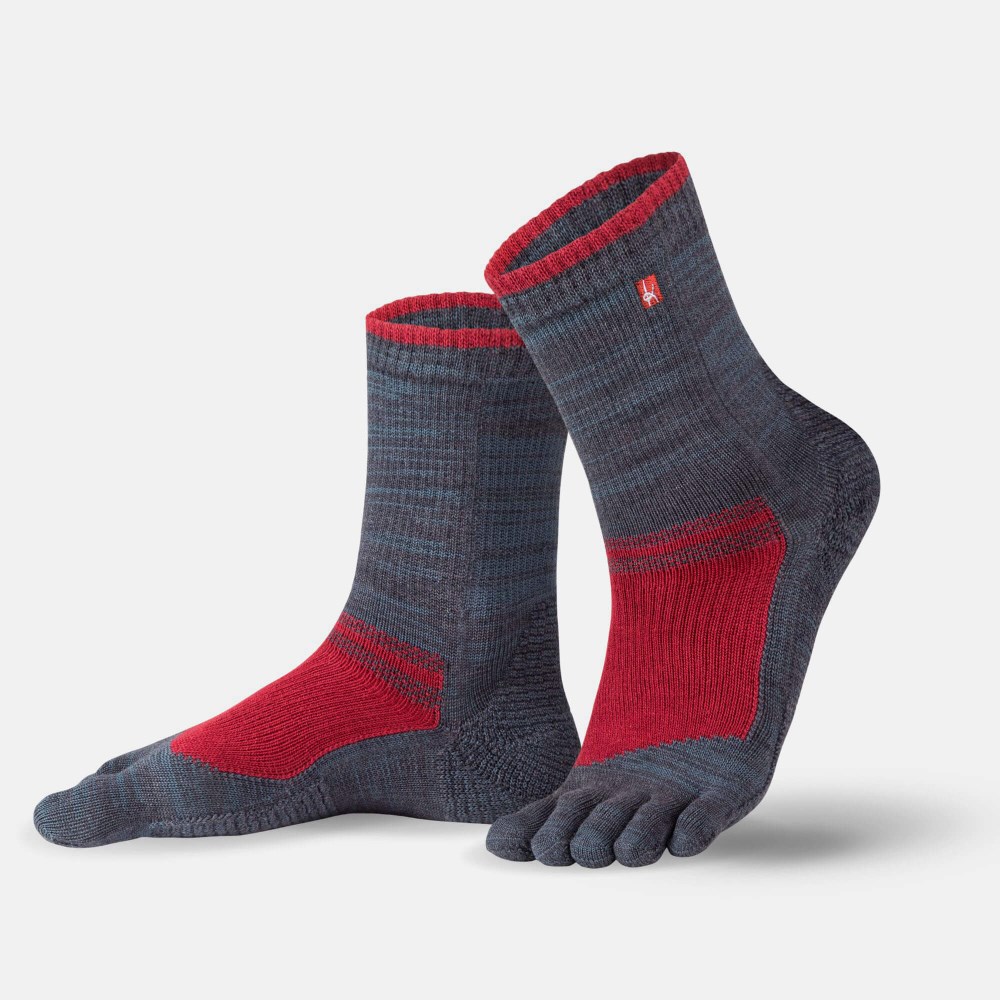 BÄR Outdoor Hiking Zehensocken - Grau / Rot BÄR Outdoor Hiking Zehensocken - Grau / Rot